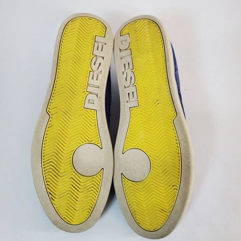 Diesel Prime Time Men’s Royal Blue Suede Sneakers Casual Shoes Size 11